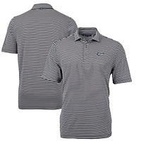 Polo recyclé à rayures en piqué écologique Citronaut Virtue pour homme, Cutter & Buck, UCF Knights, noir