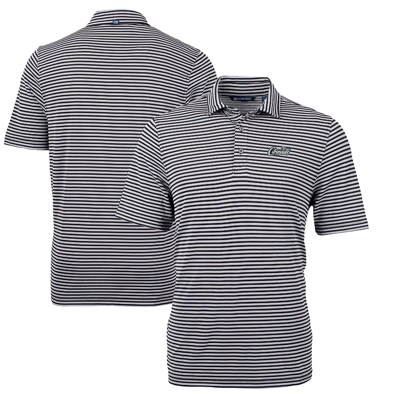 Polo recyclé à rayures en piqué écologique Citronaut Virtue pour homme, Cutter & Buck, UCF Knights, noir