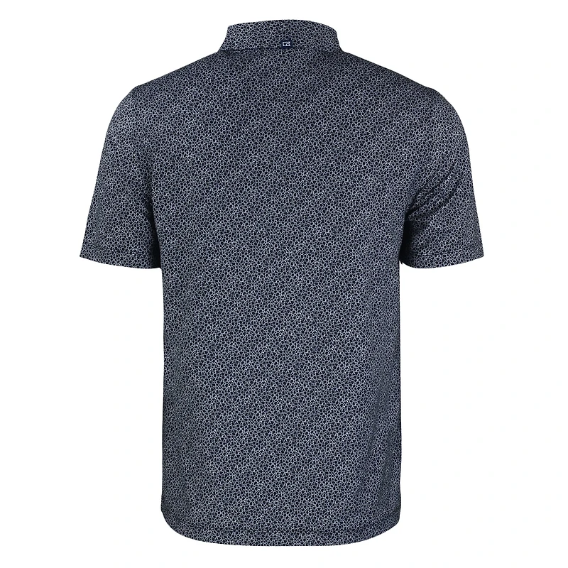 Men's Cutter & Buck Black UCF Knights Pike Eco Pebble Print Stretch Recycled Polo