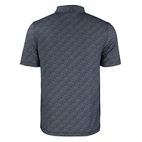 Men's Cutter & Buck Black UCF Knights Pike Eco Pebble Print Stretch Recycled Polo