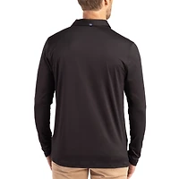 Men's Cutter & Buck  Black UCF Knights Vault Coastline Epic Comfort Long-Sleeve Polo