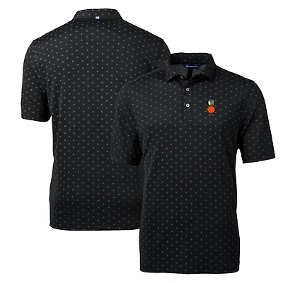 Men's Cutter & Buck Black UCF Knights Virtue Eco Pique Tile Recycled Polo