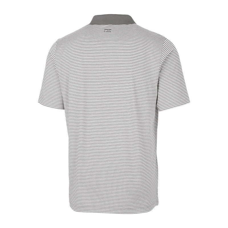 Men's Cutter & Buck Gray UCF Knights Citronaut Forge Tonal Stripe Stretch Polo