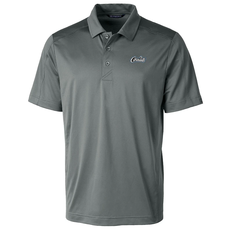 Men's Cutter & Buck Gray UCF Knights Citronaut Logo Big Tall DryTec Prospect Textured Stretch Polo