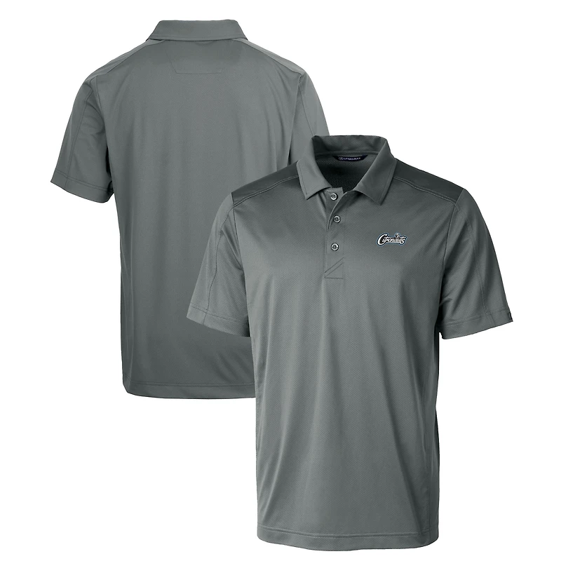 Men's Cutter & Buck Gray UCF Knights Citronaut Logo Big Tall DryTec Prospect Textured Stretch Polo