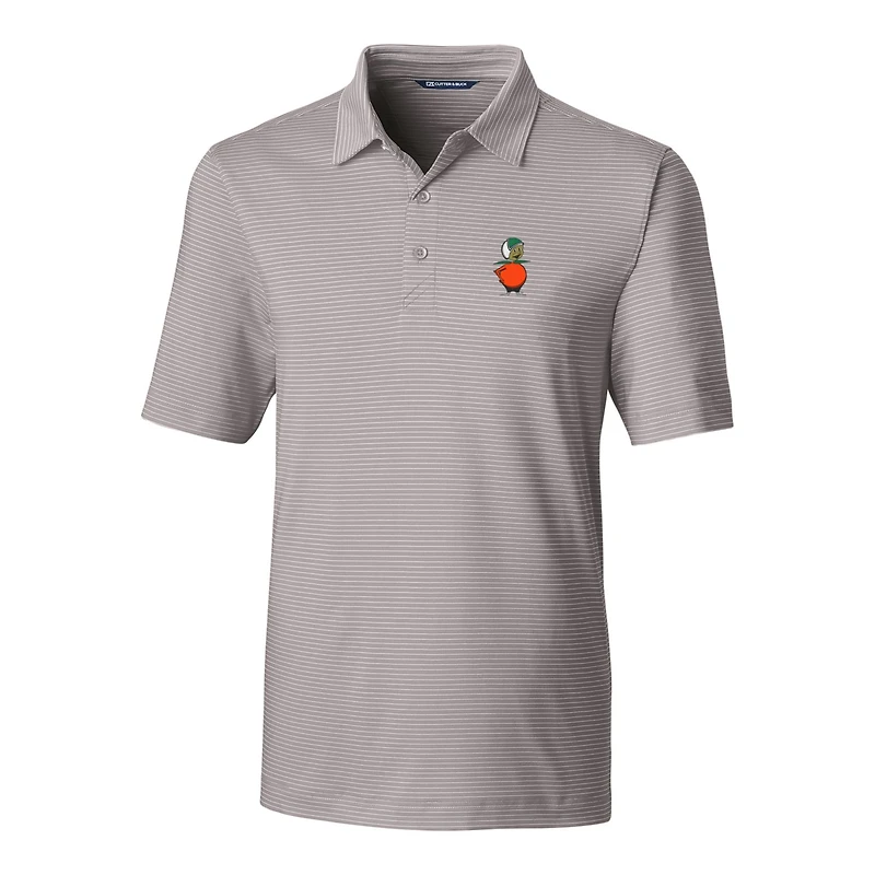 Polo extensible gris à rayures crayon pour homme Cutter & Buck UCF Knights Forge
