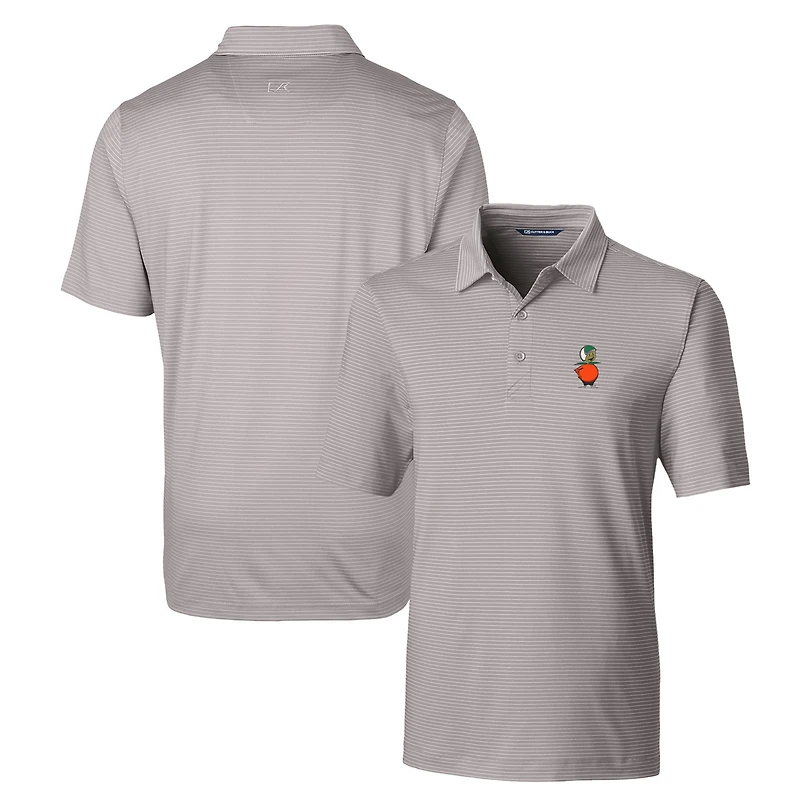 Polo extensible gris à rayures crayon pour homme Cutter & Buck UCF Knights Forge