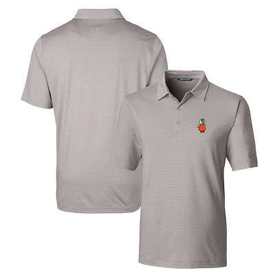 Polo extensible gris à rayures crayon pour homme Cutter & Buck UCF Knights Forge