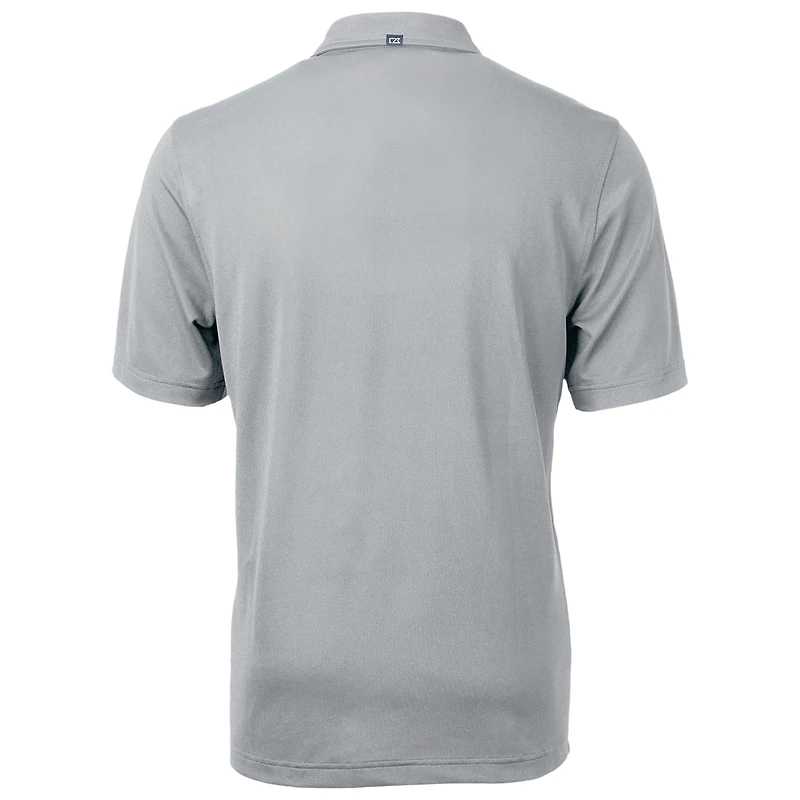 Polo recyclé en piqué écologique pour homme, gris Cutter & Buck, logo de l'équipe UCF Knights