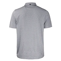 Polo extensible recyclé à rayures Forge Eco Heather pour homme, noir chiné, UCF Knights, grandes tailles