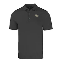 Men's Cutter & Buck Heather Black UCF Knights Forge Eco Stretch Recycled Polo