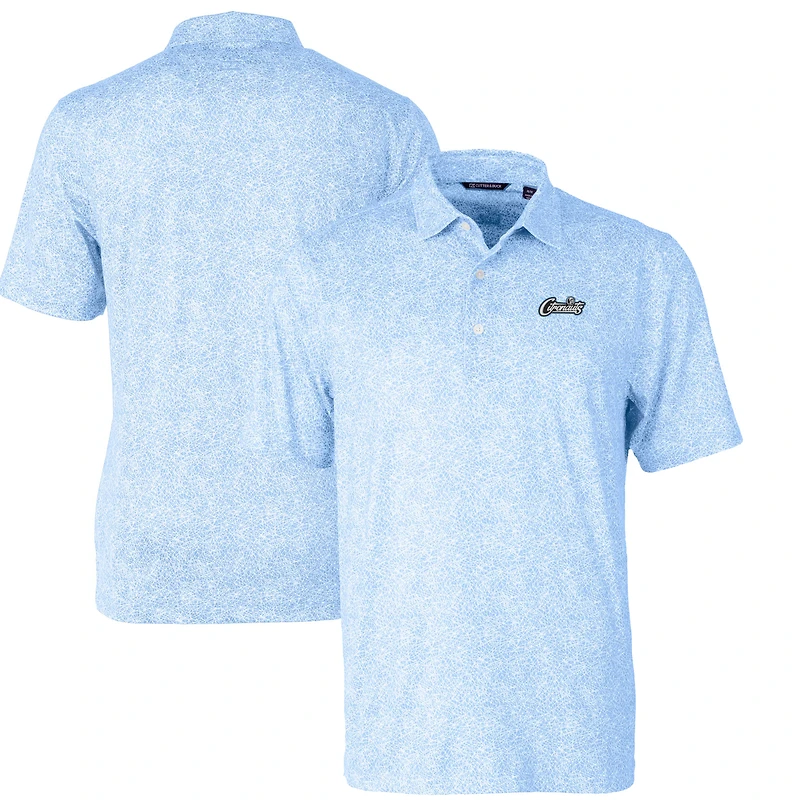 Men's Cutter & Buck Light Blue UCF Knights Citronaut Pike Constellation Print Stretch Polo