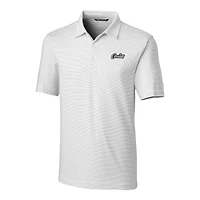 Men's Cutter & Buck White UCF Knights Citronaut Forge Pencil Stripe Stretch Polo