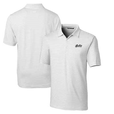Men's Cutter & Buck White UCF Knights Citronaut Forge Pencil Stripe Stretch Polo