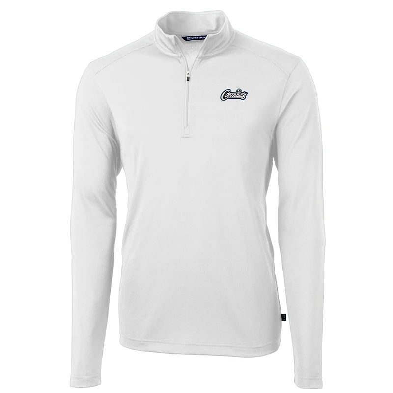Pull-over blanc à fermeture éclair quart de tour pour homme, coupeur et buck, UCF Knights, Citronaut Logo Virtue Eco Pique, recyclé, grande taille