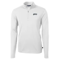 Pull-over blanc à fermeture éclair quart de tour pour homme, coupeur et buck, UCF Knights, Citronaut Logo Virtue Eco Pique, recyclé, grande taille