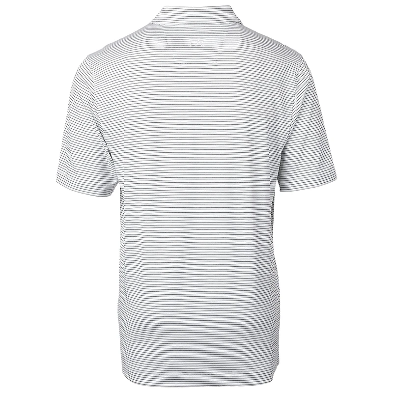 Men's Cutter & Buck White UCF Knights Forge Pencil Stripe Stretch Polo