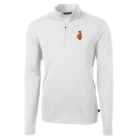 Pull-over zippé quart de tour en piqué écologique recyclé UCF Knights Virtue pour homme, blanc, Cutter & Buck