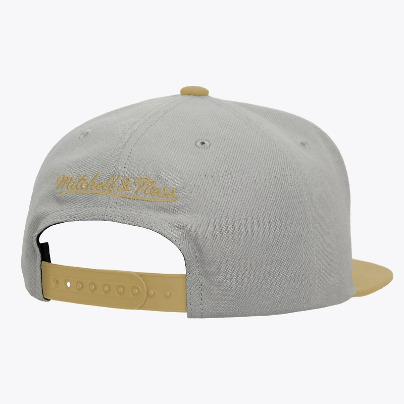 Men's Mitchell & Ness Gray/Gold UCF Knights Plaid OG Snapback Hat