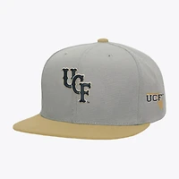Casquette snapback Mitchell & Ness grise/dorée UCF Knights Plaid OG pour homme