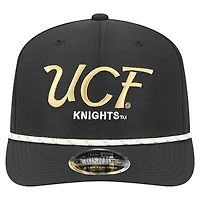 Casquette ajustable New Era noire UCF Knights Performance Rope 9SEVENTY pour homme