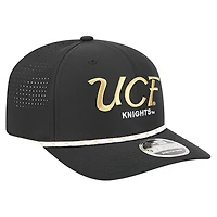 Casquette ajustable New Era noire UCF Knights Performance Rope 9SEVENTY pour homme