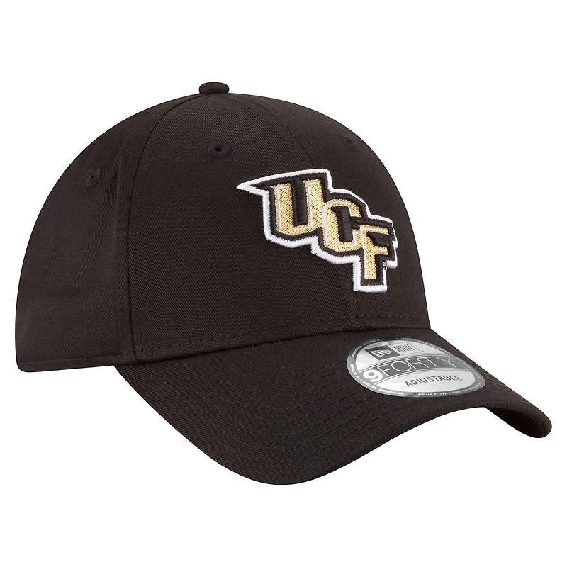 Casquette ajustable New Era UCF Knights The League 9FORTY noire pour homme