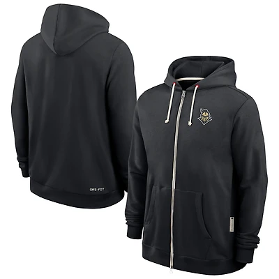 Men's Nike Black UCF Knights 2025 Sideline Standard Issue Dri-FIT Full-Zip Hoodie