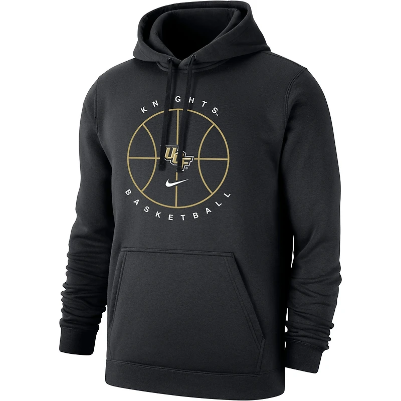 Chandail à capuchon en molleton Nike UCF Knights Basketball Icon Club pour homme, noir