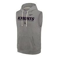 Sweat à capuche sans manches Nike Heather Grey UCF Knights 2025 Sideline Standard Issue pour homme