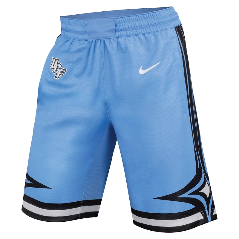 Short de basketball Nike Dri-FIT réplique UCF Knights Space Game bleu clair pour homme