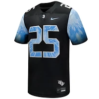 Maillot de football américain Nike #25 noir UCF Knights 2025 Space Game pour homme