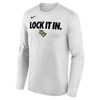 Men's Nike  White UCF Knights 2026 On-Court Bench Long Sleeve T-Shirt