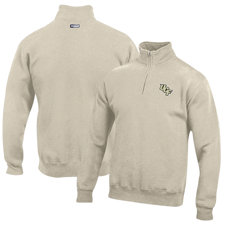 Sweat-shirt à capuche zippé en coton Oatmeal UCF Knights pour homme