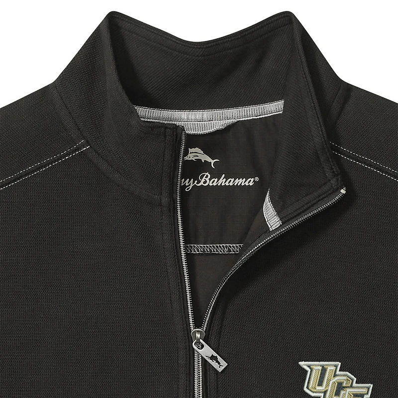 Veste mi-zip Tommy Bahama noire pour homme des UCF Knights de Montego Bay