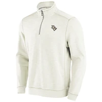 Haut à trois mélanges demi-zip Tommy Bahama crème UCF Knights Tobago Bay pour hommes
