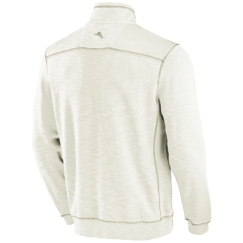 Haut à trois mélanges demi-zip Tommy Bahama crème UCF Knights Tobago Bay pour hommes