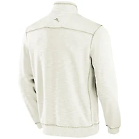 Haut à trois mélanges demi-zip Tommy Bahama crème UCF Knights Tobago Bay pour hommes