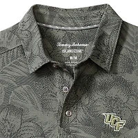 Men's Tommy Bahama Gray UCF Knights Palm Fresco Hibiscus IslandZone® Polo