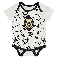 Newborn & Infant Outerstuff UCF Knights Three-Pack All Day Play Bodysuit Set