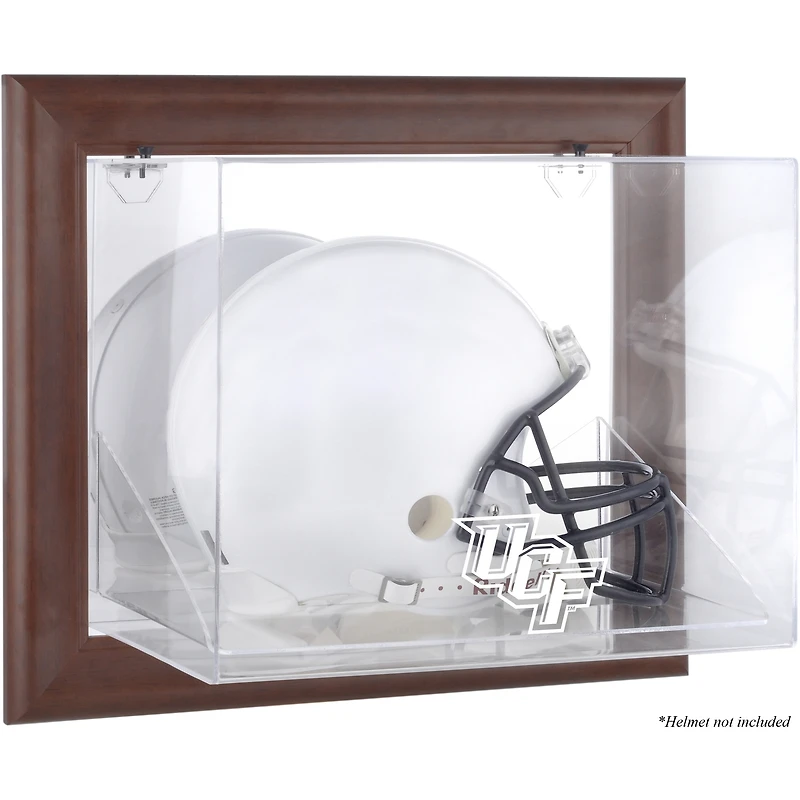 Vitrine murale pour casques UCF Knights avec cadre marron