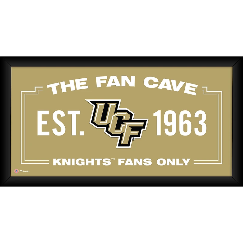 UCF Knights Framed 10" x 20" Fan Cave Collage