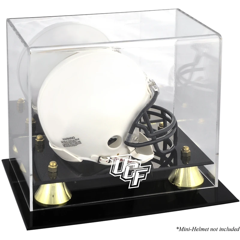 Vitrine de mini casque avec logo classique doré des UCF Knights