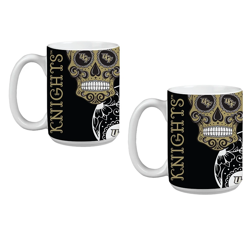 UCF Knights Lot de deux tasses Dia De Los Muertos