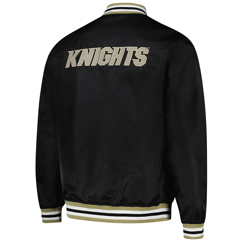 Veste universitaire unisexe noire Charlie Hustle UCF Knights à boutons-pression