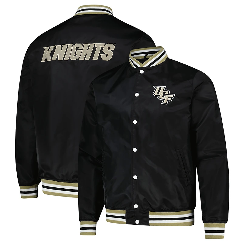 Unisex Charlie Hustle Black UCF Knights Full-Snap Varsity Jacket