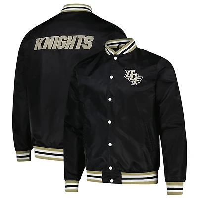 Unisex Charlie Hustle  Black UCF Knights Full-Snap Varsity Jacket