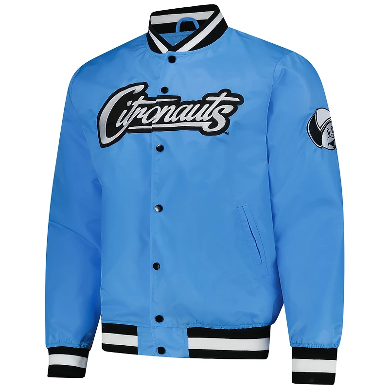Veste universitaire unisexe Charlie Hustle bleu clair UCF Knights à boutons-pression