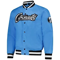 Veste universitaire unisexe Charlie Hustle bleu clair UCF Knights à boutons-pression