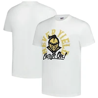 T-shirt unisexe blanc Charlie Hustle UCF Knights Never Yield Mantra